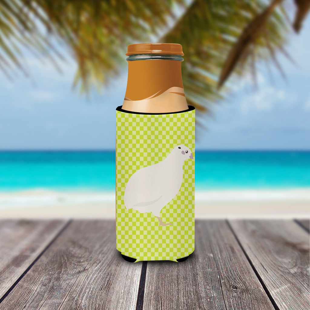 Texas Quail Green Slim Can Hugger , Insulated Foam Hugger for 12 oz Slim Cans, Beer Bottles & Water Bottles, Printed in USA