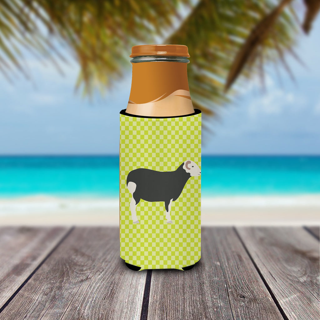 Herwick Sheep Green Slim Can Hugger , Insulated Foam Hugger for 12 oz Slim Cans, Beer Bottles & Water Bottles, Printed in USA