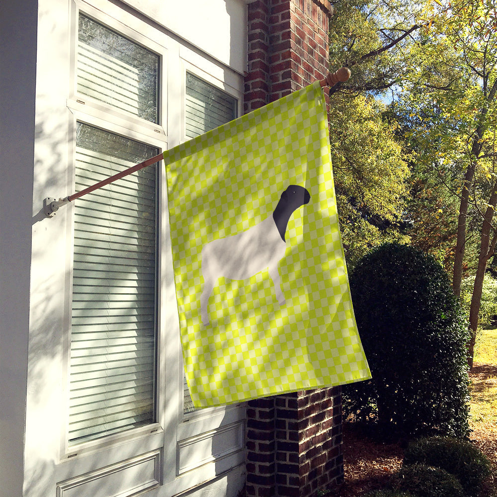 Dorper Sheep Green House Flag 28x40 Porch Sleeve Pole Decorative Outside Yard Banner Artwork Wall Hanging, Polyester