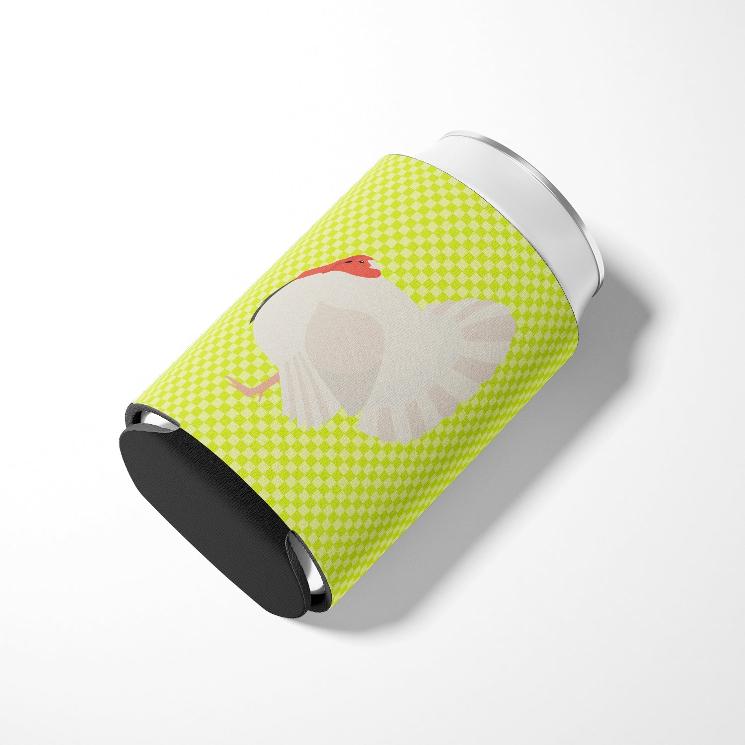 White Holland Turkey Green Can or Bottle Hugger Cooler Sleeve for Standard 12 oz Cans, Insulated Foam Beer & Soda Can Hugger Reusable