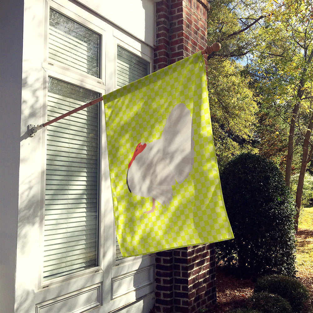 White Holland Turkey Green House Flag 28x40 Porch Sleeve Pole Decorative Outside Yard Banner Artwork Wall Hanging, Polyester