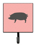 Berkshire Pig Pink Check Leash or Key Holder Wall Hooks, Key Hooks Holder, Coat Rack Wall Mount, Coat Hooks, Hooks for Hanging Keys, Towels, Aprons, Leashes