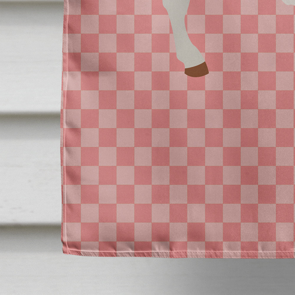 Jacob Sheep Pink Check House Flag 28x40 Porch Sleeve Pole Decorative Outside Yard Banner Artwork Wall Hanging, Polyester