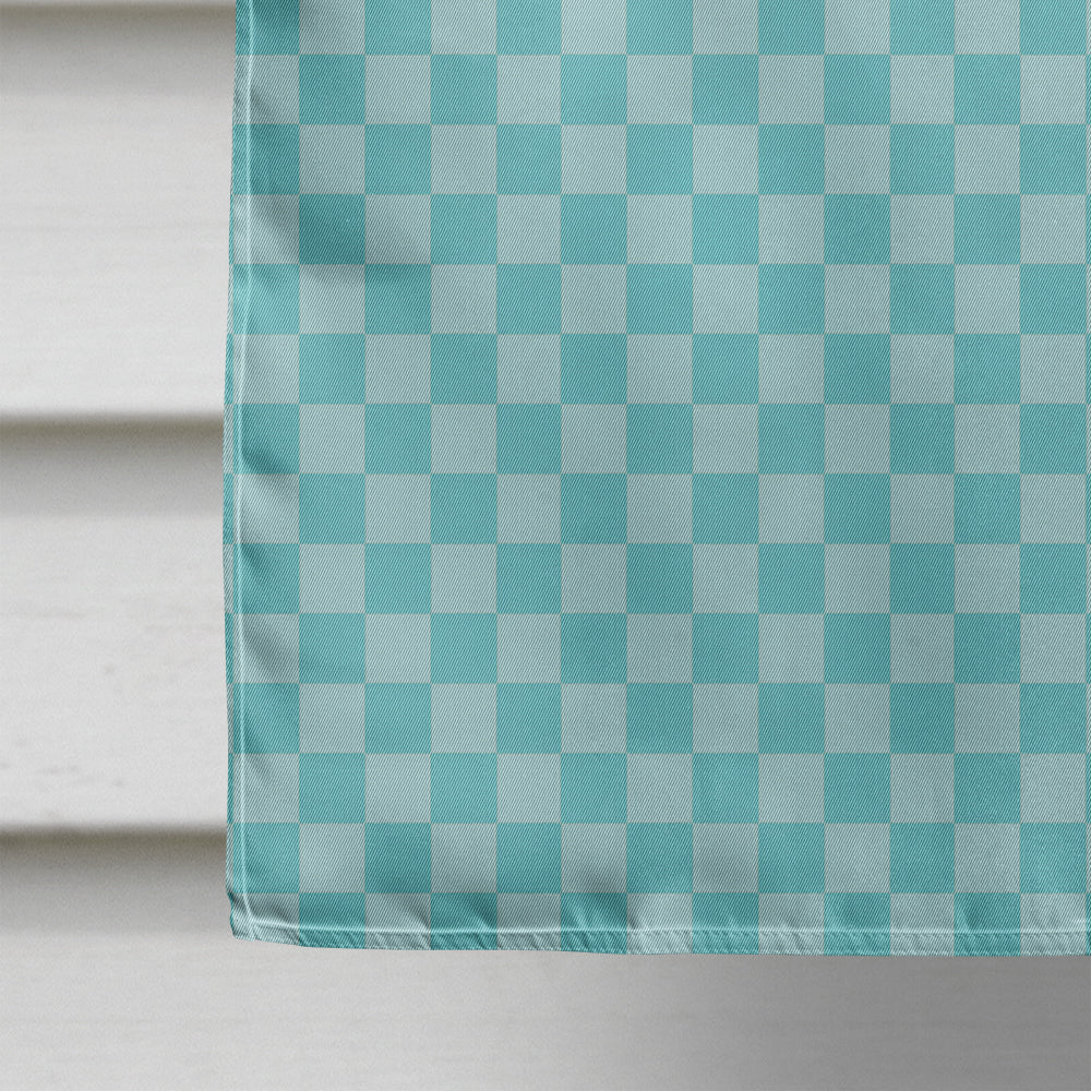 Arabian Camel Dromedary Blue Check House Flag 28x40 Porch Sleeve Pole Decorative Outside Yard Banner Artwork Wall Hanging, Polyester