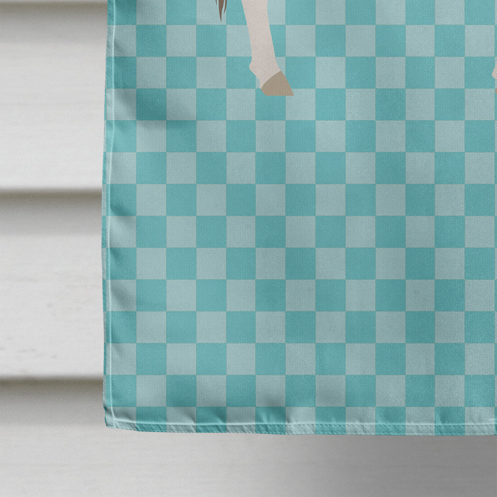 Malvi Cow Blue Check House Flag 28x40 Porch Sleeve Pole Decorative Outside Yard Banner Artwork Wall Hanging, Polyester