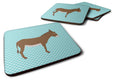 Cotentin Donkey Blue Check Foam Coasters Set of 4 Cup Coasters for Indoor Outdoor, Tabletop Protection, Anti Slip, Mouse pad Material
