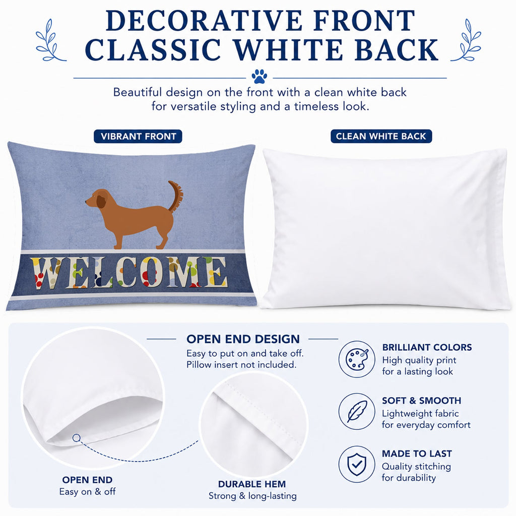 Alpine Dachsbrake Welcome Standard Pillowcase Lightweight Super Soft Easy Care Decorative Artwork Pillowcase, Standard