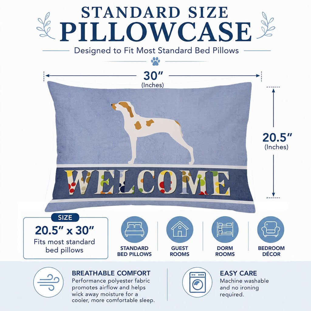 Ariege Pointer Welcome Standard Pillowcase Lightweight Super Soft Easy Care Decorative Artwork Pillowcase, Standard