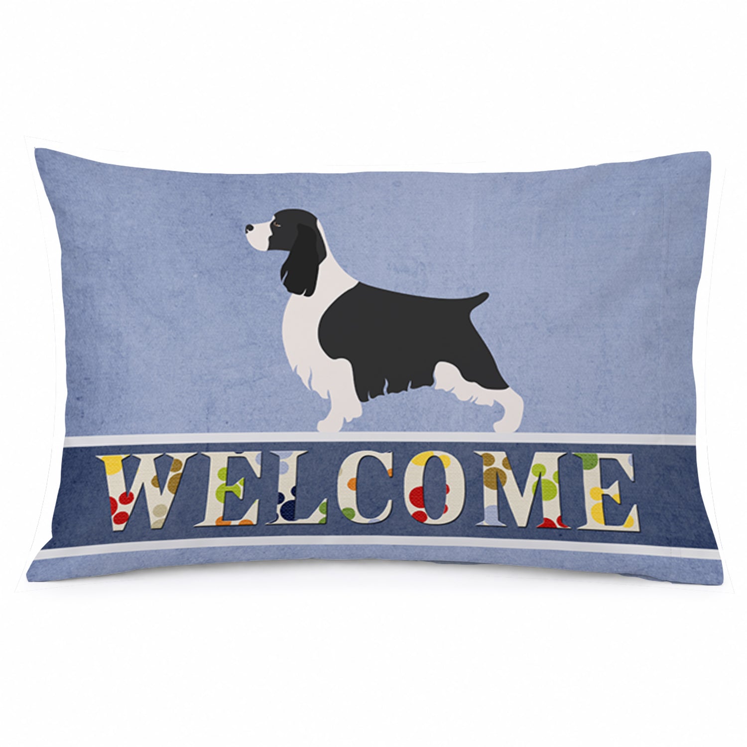 English Springer Spaniel Welcome Standard Pillowcase Lightweight Super Soft Easy Care Decorative Artwork Pillowcase, Standard