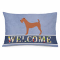 Irish Terrier Welcome Standard Pillowcase Lightweight Super Soft Easy Care Decorative Artwork Pillowcase, Standard