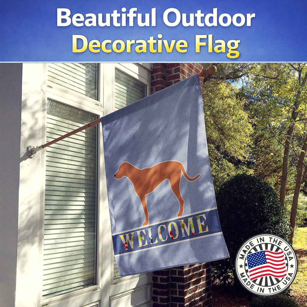 Rhodesian Ridgeback Welcome House Flag 28x40 Porch Sleeve Pole Decorative Outside Yard Banner Artwork Wall Hanging, Polyester