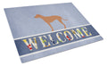 Rhodesian Ridgeback Welcome Cutting Board Tempered Glass Kitchen Cutting Surface, Heat Resistant Chopping, Non-Slip Feet, Food Prep & Serving