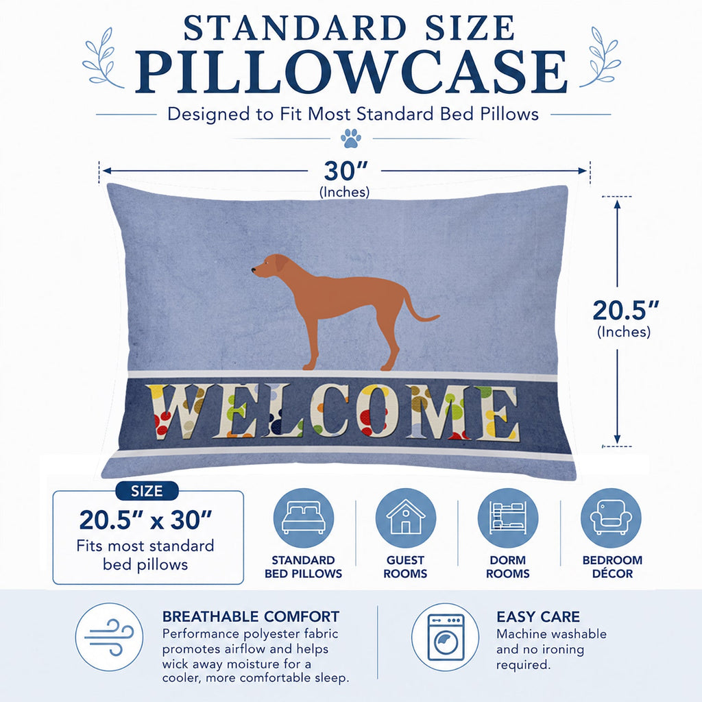 Rhodesian Ridgeback Welcome Standard Pillowcase Lightweight Super Soft Easy Care Decorative Artwork Pillowcase, Standard