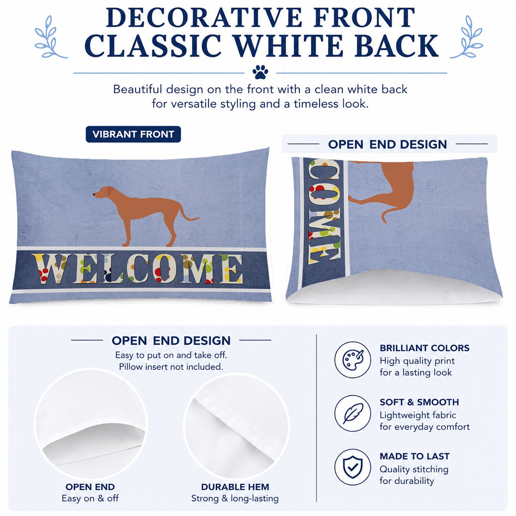 Rhodesian Ridgeback Welcome Standard Pillowcase Lightweight Super Soft Easy Care Decorative Artwork Pillowcase, Standard