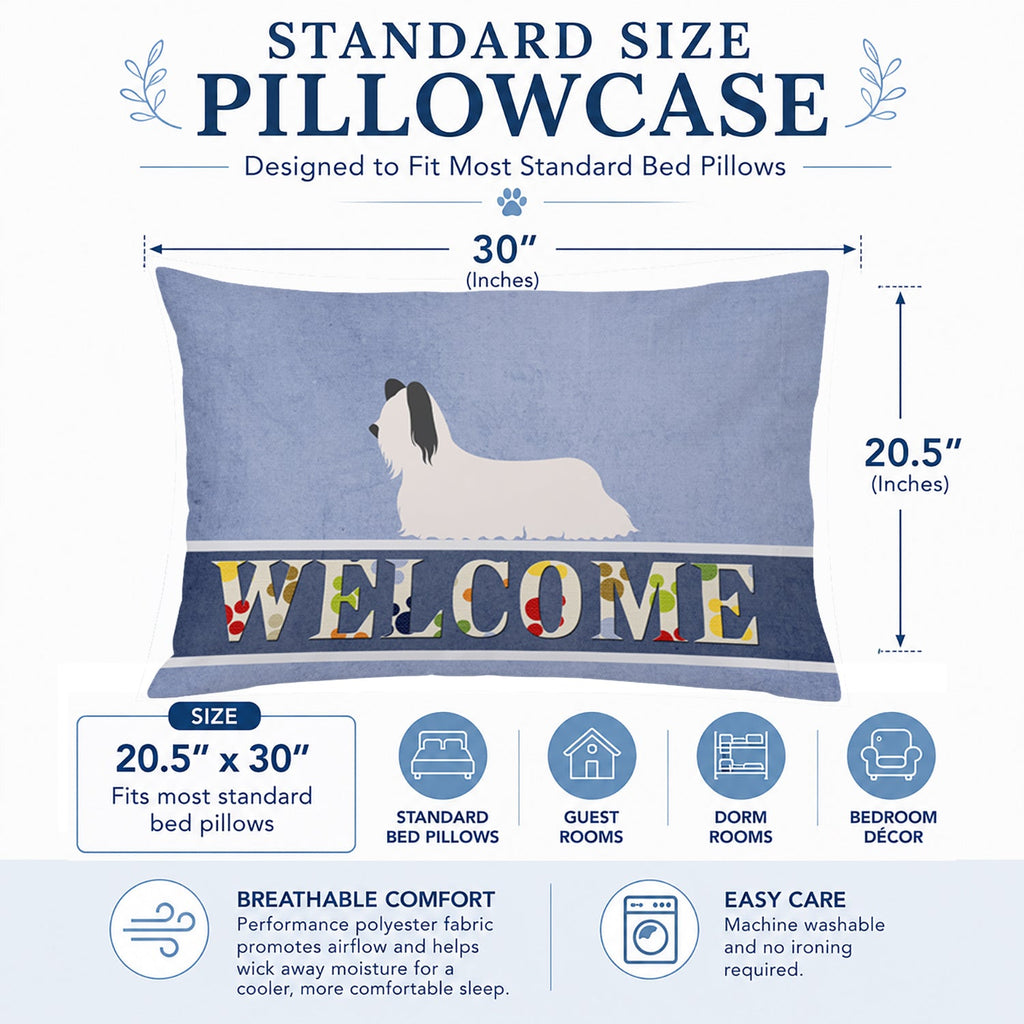 Skye Terrier Welcome Standard Pillowcase Lightweight Super Soft Easy Care Decorative Artwork Pillowcase, Standard