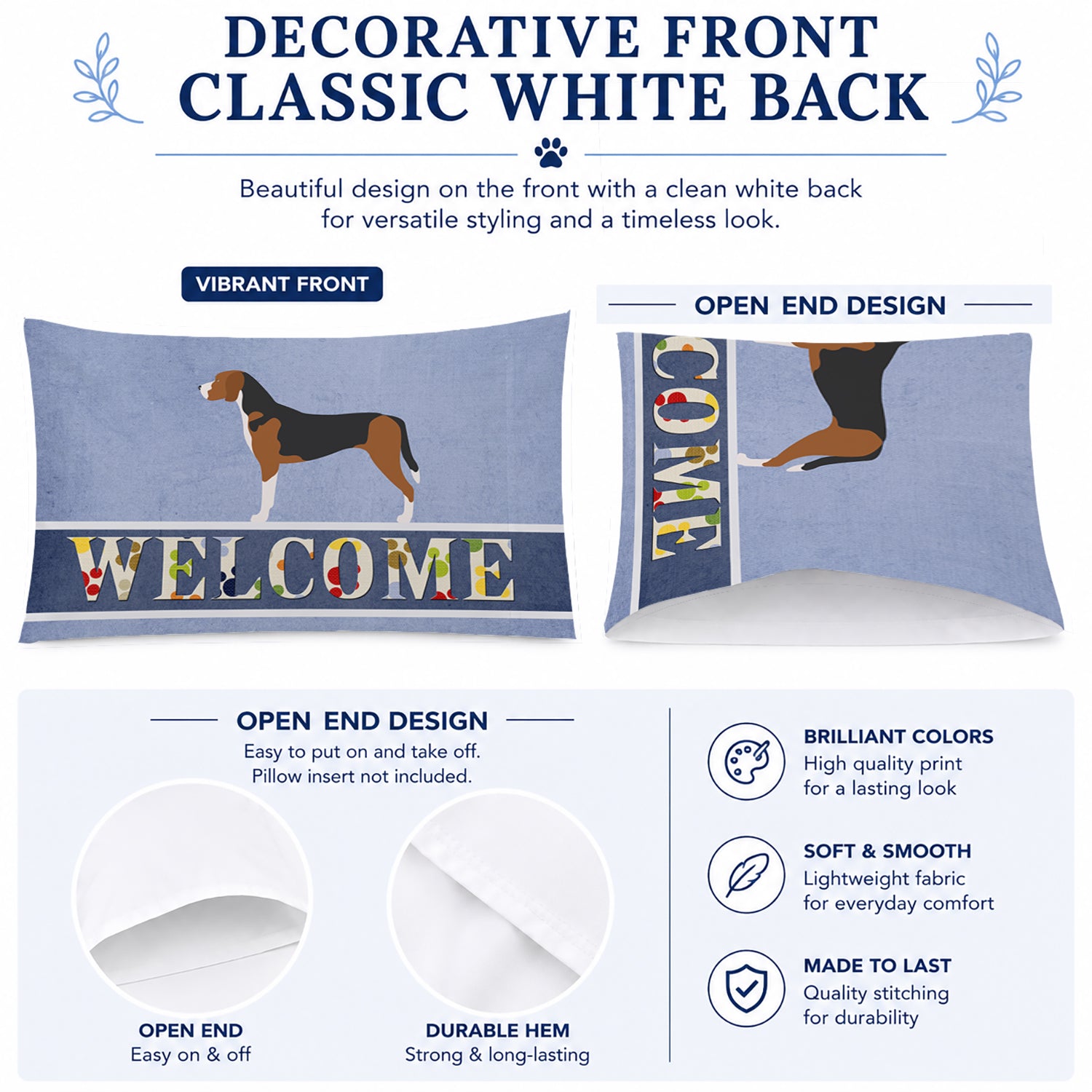 Hamiltonstövare Welcome Standard Pillowcase Lightweight Super Soft Easy Care Decorative Artwork Pillowcase, Standard