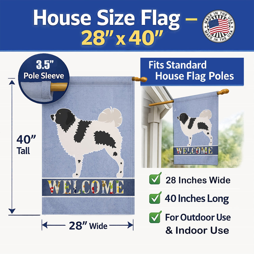 Wetterhoun Frisian Water Dog House Flag 28x40 Porch Sleeve Pole Decorative Outside Yard Banner Artwork Wall Hanging, Polyester
