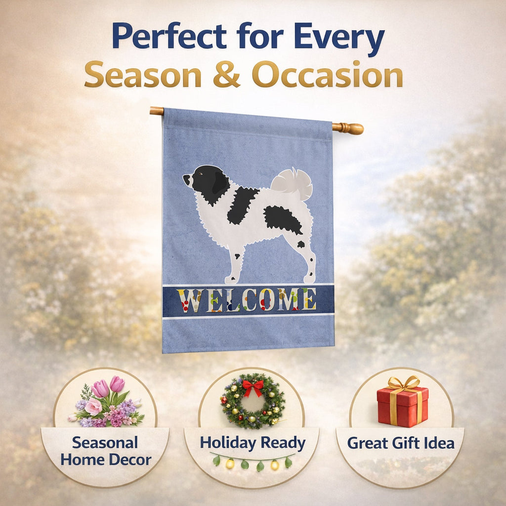 Wetterhoun Frisian Water Dog House Flag 28x40 Porch Sleeve Pole Decorative Outside Yard Banner Artwork Wall Hanging, Polyester