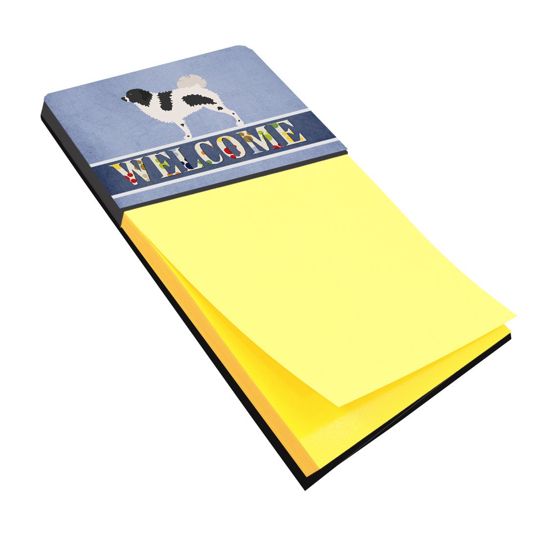 Wetterhoun Frisian Water Dog Watercolor Sticky Note Holder Refillable Dispenser Desk Accessory 3x3 Pad Gift