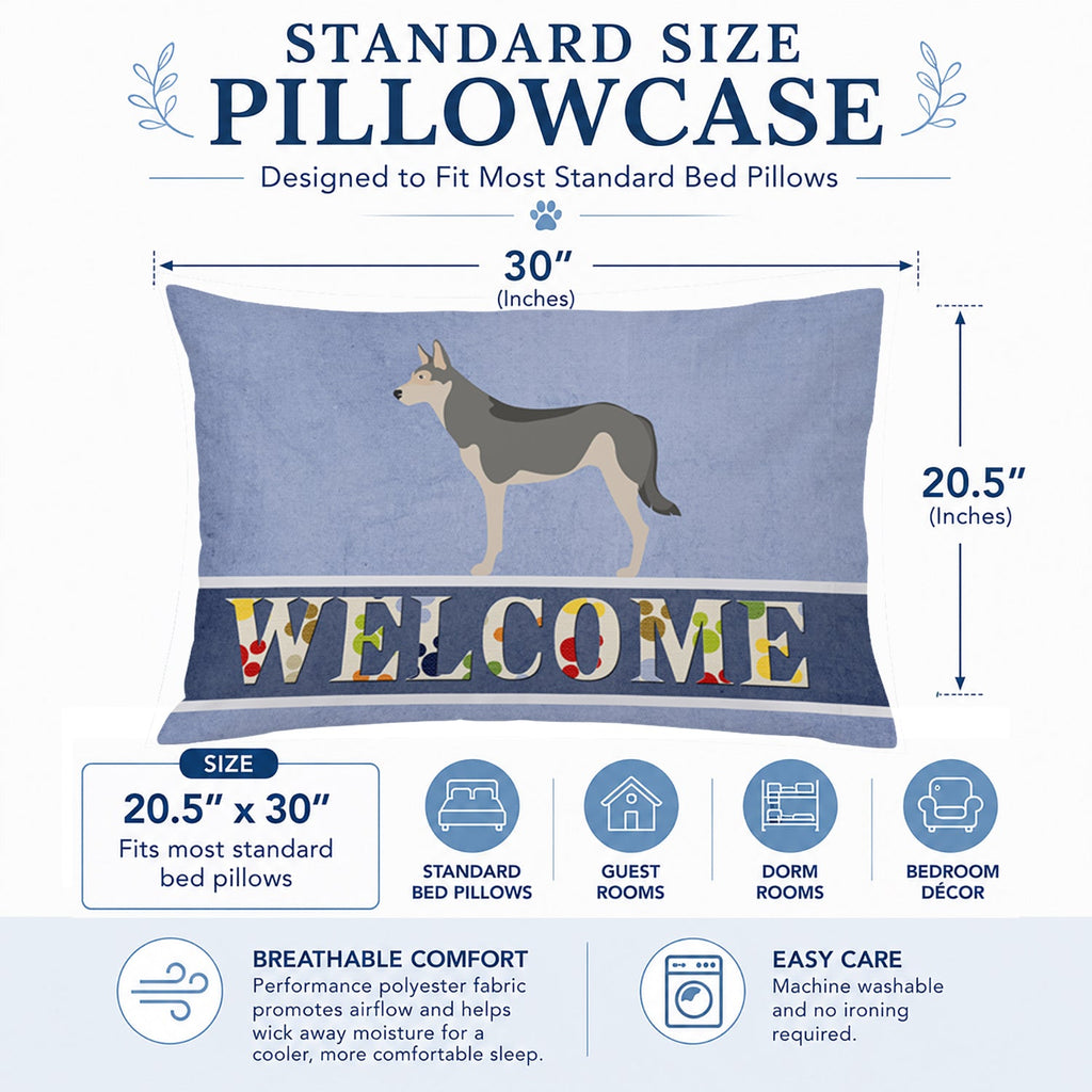 Saarloos Wolfdog Welcome Standard Pillowcase Lightweight Super Soft Easy Care Decorative Artwork Pillowcase, Standard