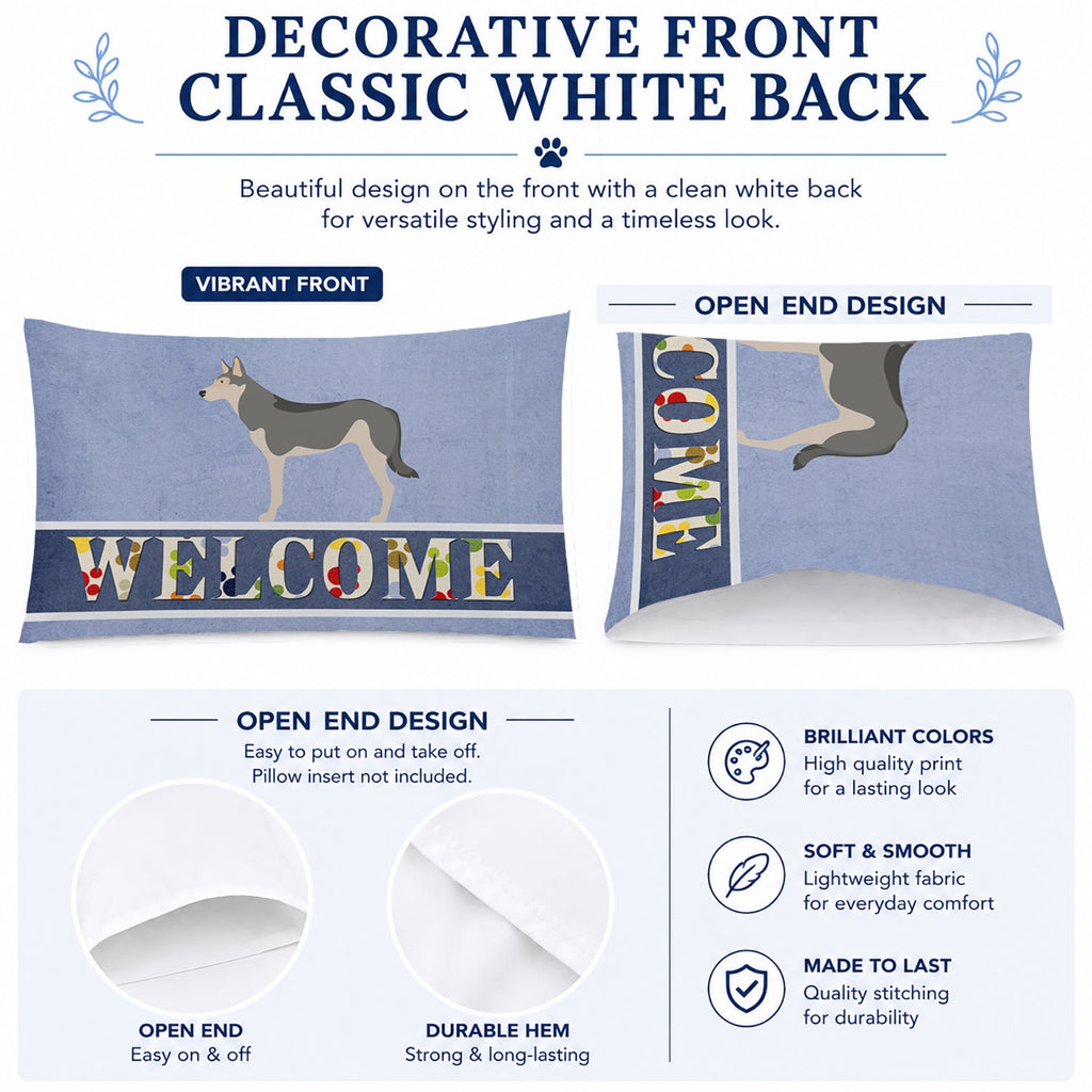 Saarloos Wolfdog Welcome Standard Pillowcase Lightweight Super Soft Easy Care Decorative Artwork Pillowcase, Standard