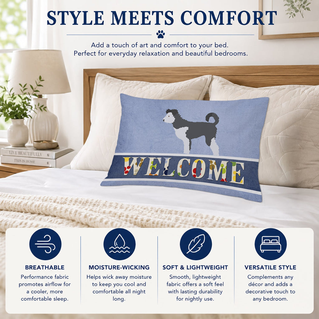 Pumi Welcome Standard Pillowcase Lightweight Super Soft Easy Care Decorative Artwork Pillowcase, Standard
