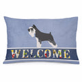 Miniature Schnauzer Welcome Standard Pillowcase Lightweight Super Soft Easy Care Decorative Artwork Pillowcase, Standard