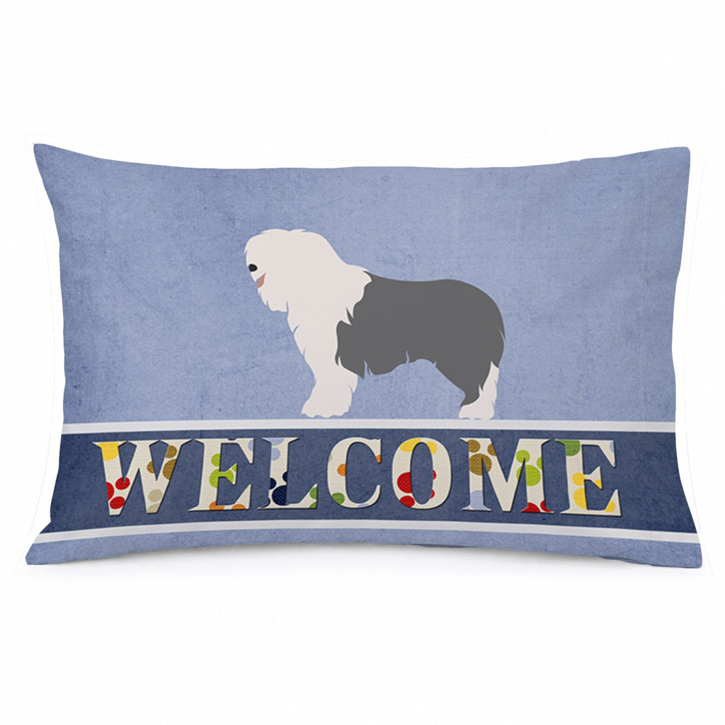 Old English Sheepdog Welcome Standard Pillowcase Lightweight Super Soft Easy Care Decorative Artwork Pillowcase, Standard