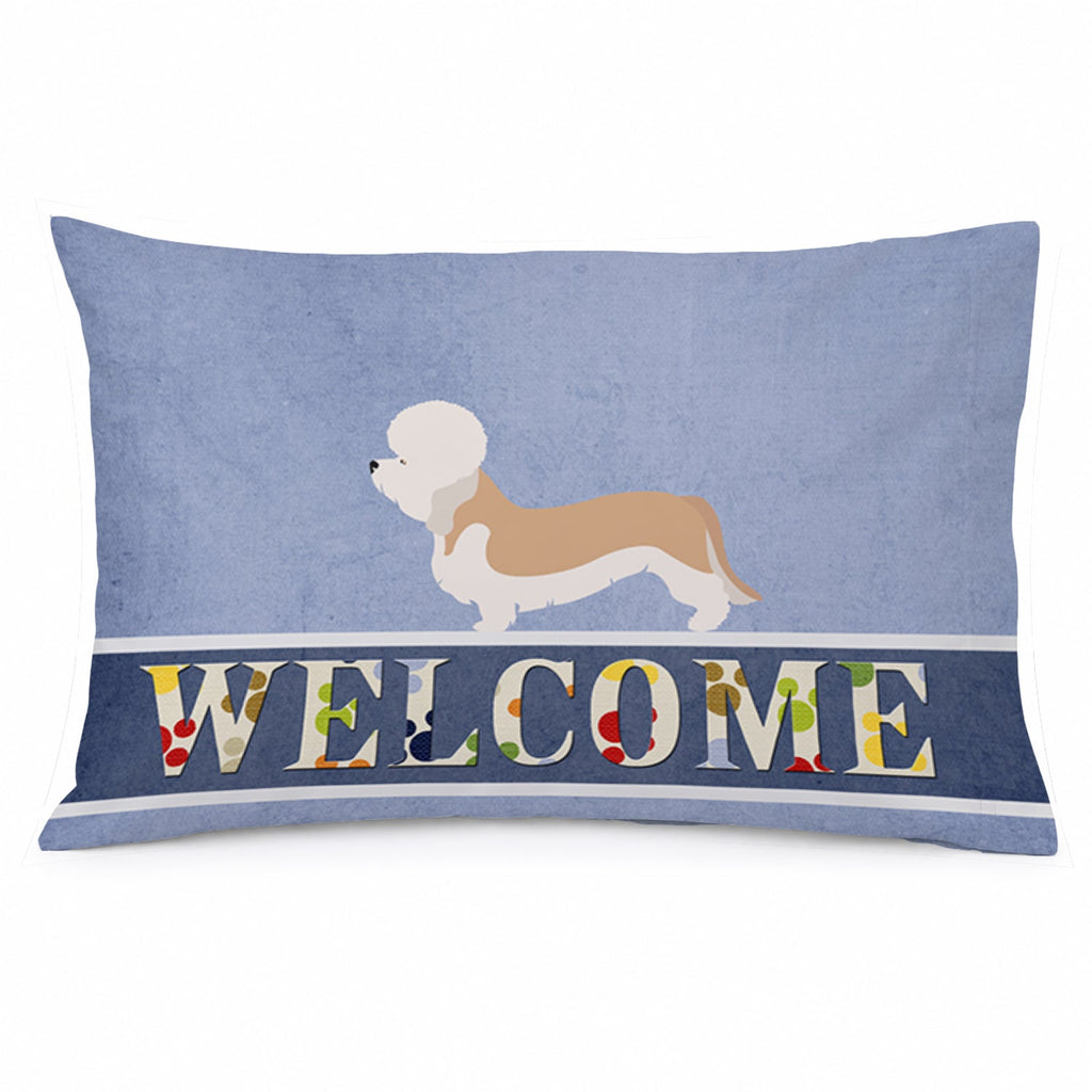 Dandie Dinmont Terrier Welcome Standard Pillowcase Lightweight Super Soft Easy Care Decorative Artwork Pillowcase, Standard