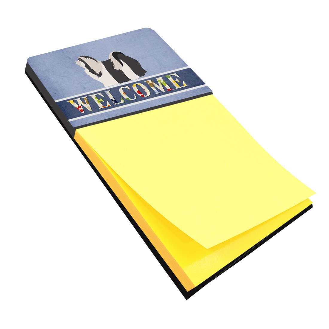 Havanese Welcome Watercolor Sticky Note Holder Refillable Dispenser Desk Accessory 3x3 Pad Gift