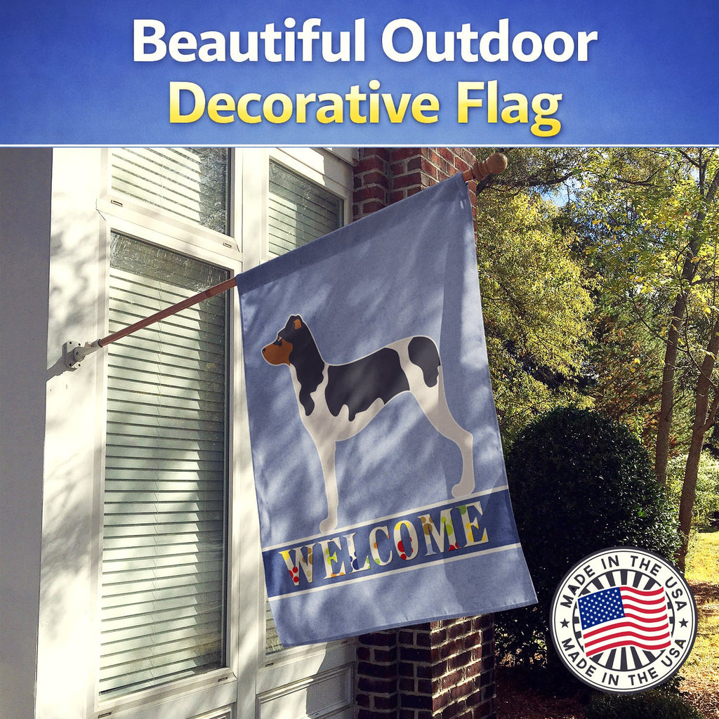 Brazilian Terrier Welcome House Flag 28x40 Porch Sleeve Pole Decorative Outside Yard Banner Artwork Wall Hanging, Polyester
