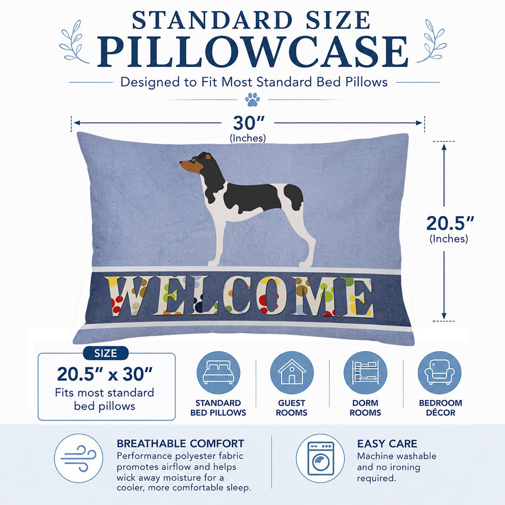 Brazilian Terrier Welcome Standard Pillowcase Lightweight Super Soft Easy Care Decorative Artwork Pillowcase, Standard