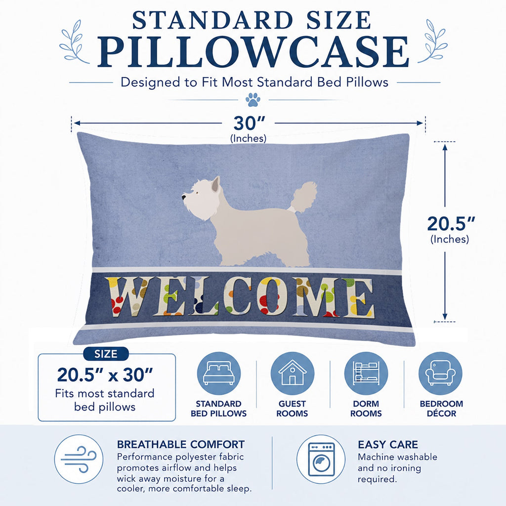 Westie Welcome Standard Pillowcase Lightweight Super Soft Easy Care Decorative Artwork Pillowcase, Standard
