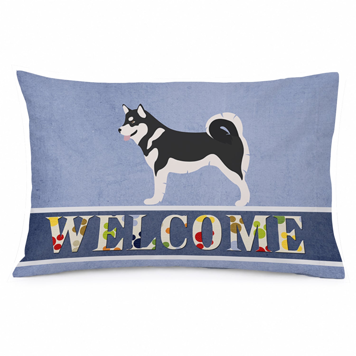 Alaskan Malamute Welcome Standard Pillowcase Lightweight Super Soft Easy Care Decorative Artwork Pillowcase, Standard