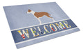 Pit Bull Terrier Welcome Cutting Board Tempered Glass Kitchen Cutting Surface, Heat Resistant Chopping, Non-Slip Feet, Food Prep & Serving