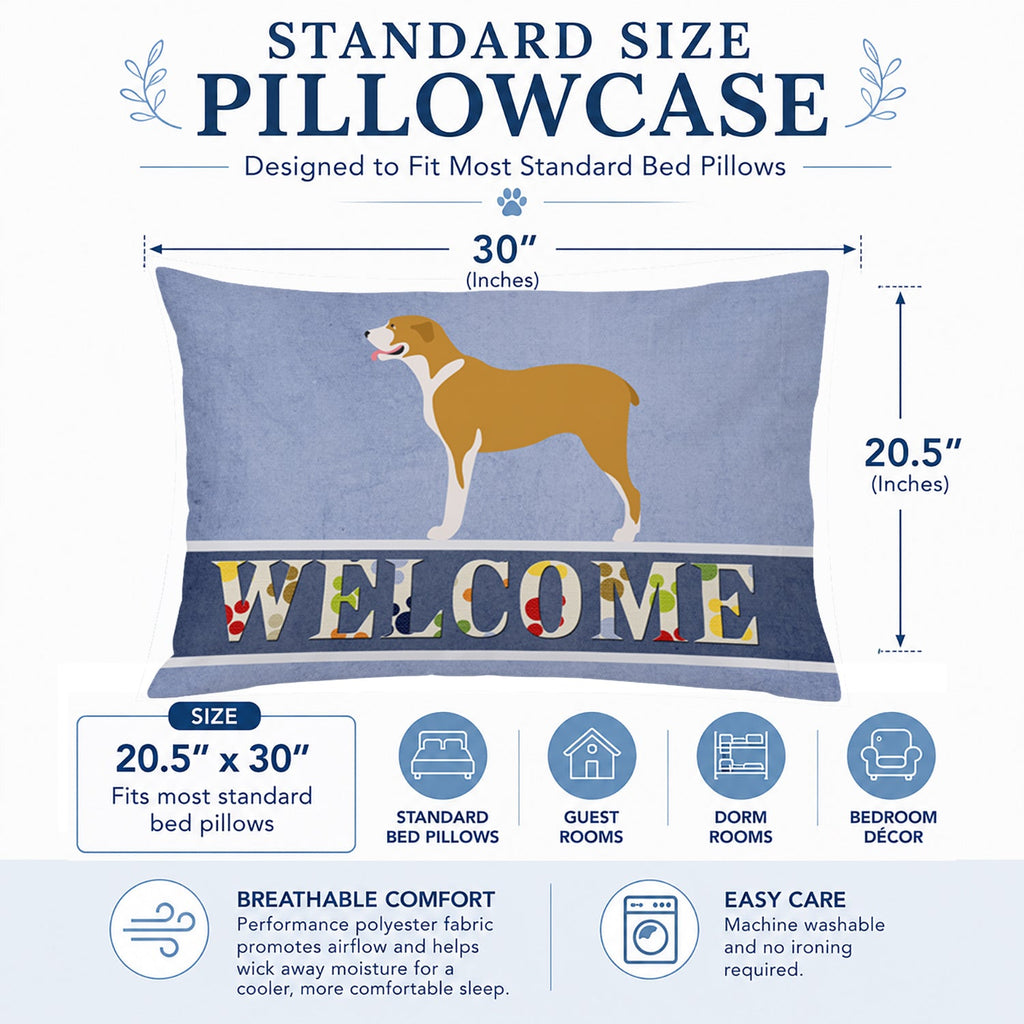 Belgium Mastiff Welcome Standard Pillowcase Lightweight Super Soft Easy Care Decorative Artwork Pillowcase, Standard