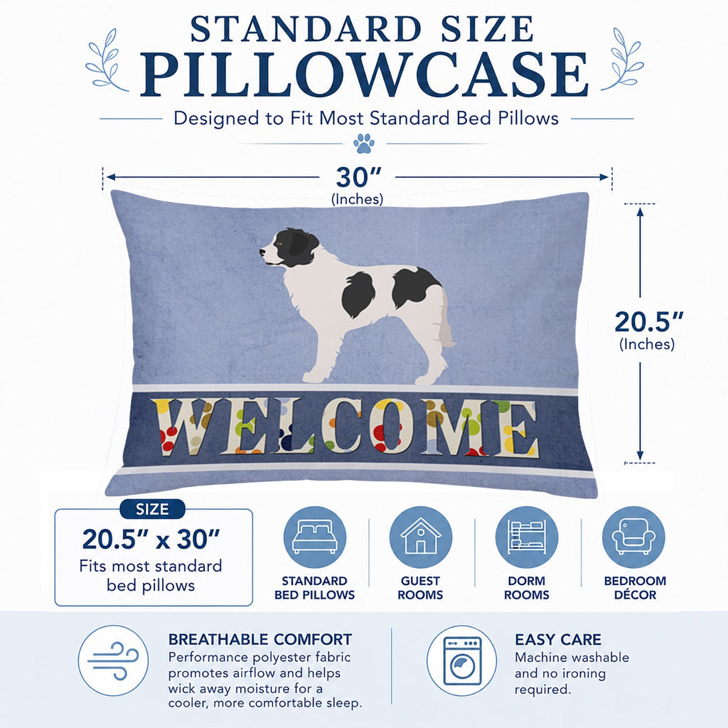 Landseer Welcome Standard Pillowcase Lightweight Super Soft Easy Care Decorative Artwork Pillowcase, Standard