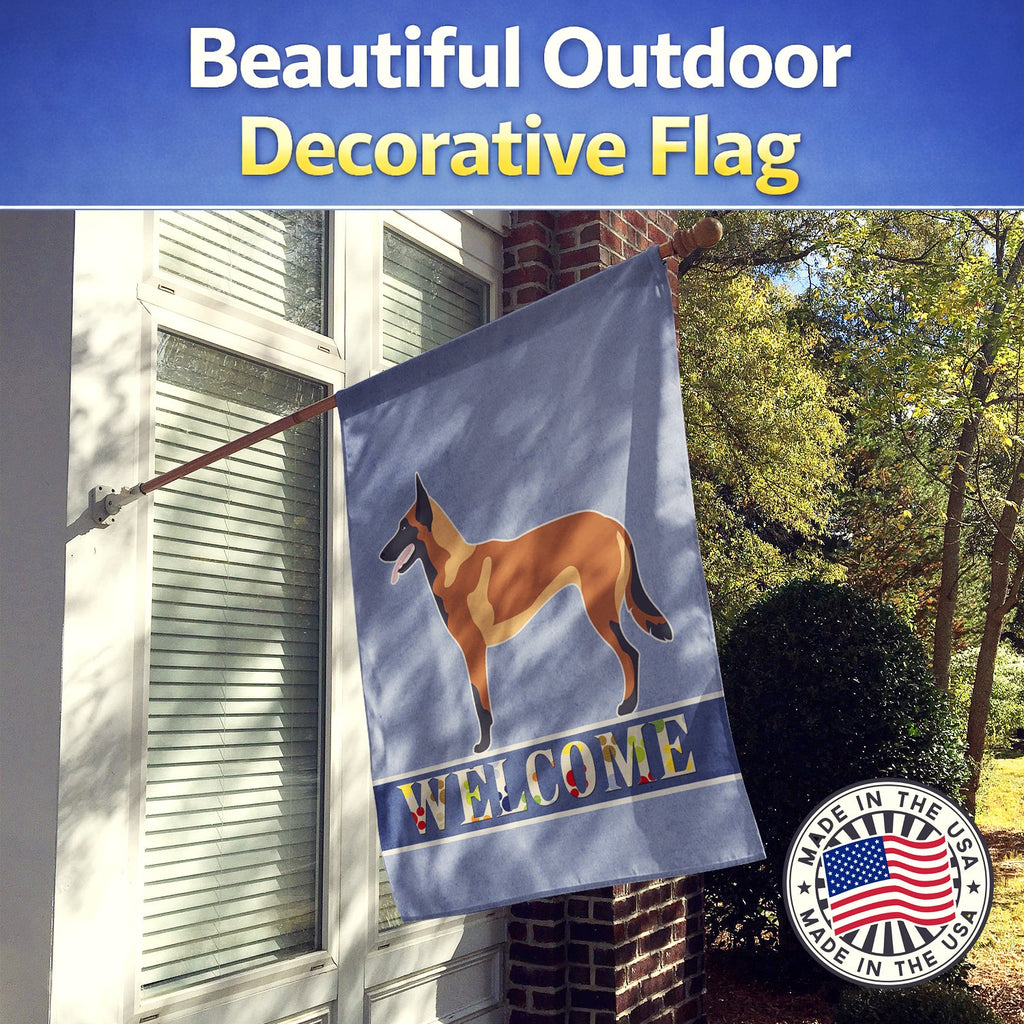 Malinois Belgian Shepherd  House Flag 28x40 Porch Sleeve Pole Decorative Outside Yard Banner Artwork Wall Hanging, Polyester