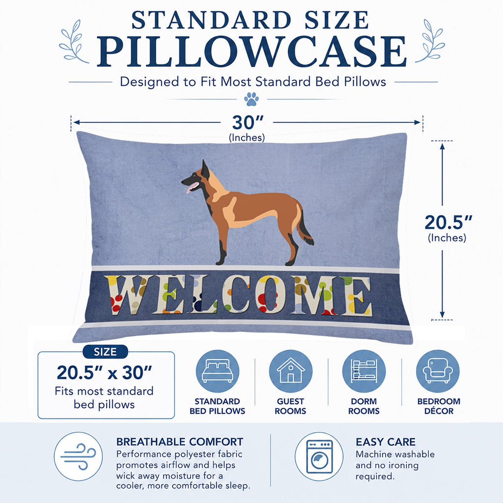 Malinois Belgian Shepherd  Standard Pillowcase Lightweight Super Soft Easy Care Decorative Artwork Pillowcase, Standard