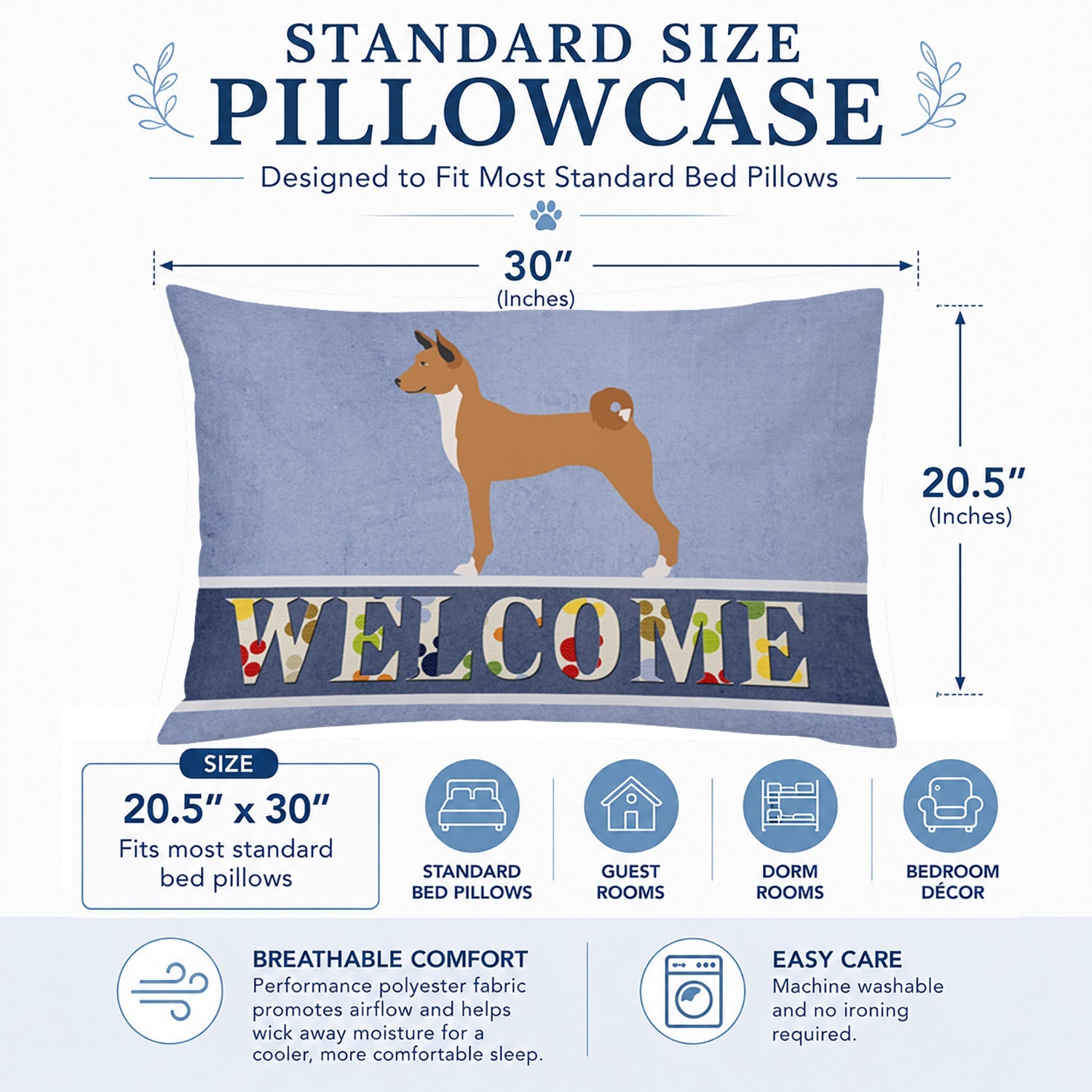 Telomian Welcome Standard Pillowcase Lightweight Super Soft Easy Care Decorative Artwork Pillowcase, Standard