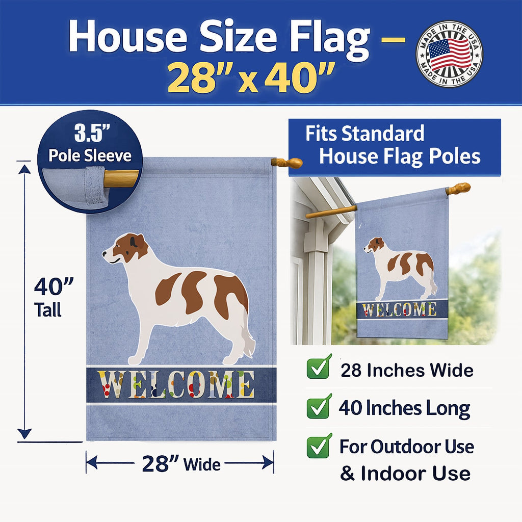 Aidi Atlas Mountain Dog House Flag 28x40 Porch Sleeve Pole Decorative Outside Yard Banner Artwork Wall Hanging, Polyester