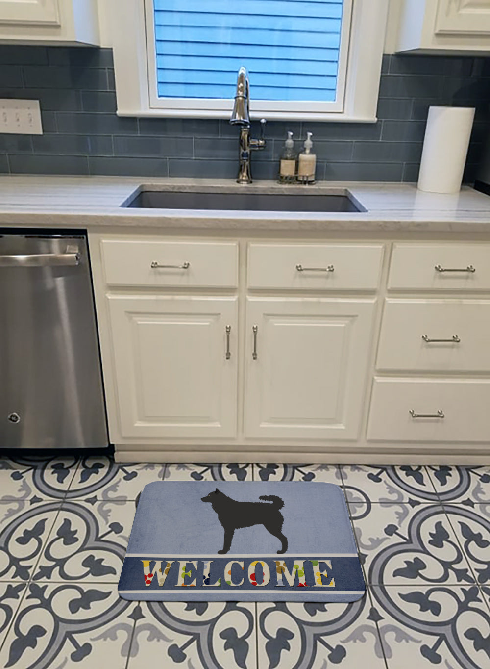 Mudi Welcome Memory Foam Kitchen Mat Machine Washable Anti-Fatigue Cushion Comfort Bath or Kitchen Rug