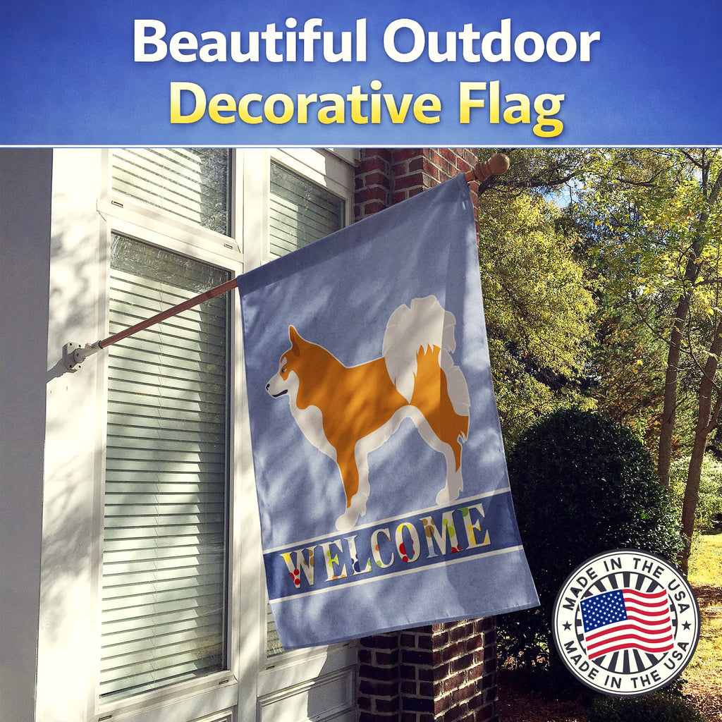 Icelandic Sheepdog House Flag 28x40 Porch Sleeve Pole Decorative Outside Yard Banner Artwork Wall Hanging, Polyester