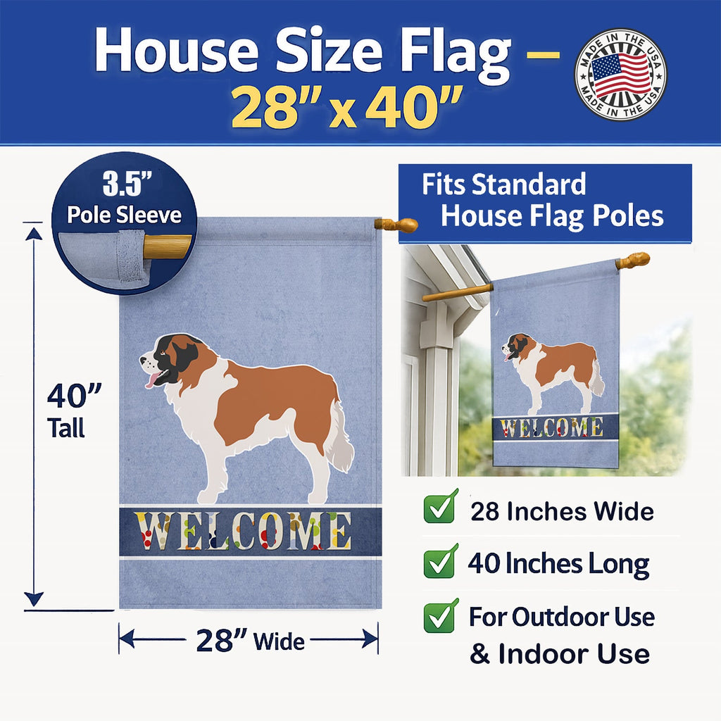 Moscow Watchdog House Flag 28x40 Porch Sleeve Pole Decorative Outside Yard Banner Artwork Wall Hanging, Polyester