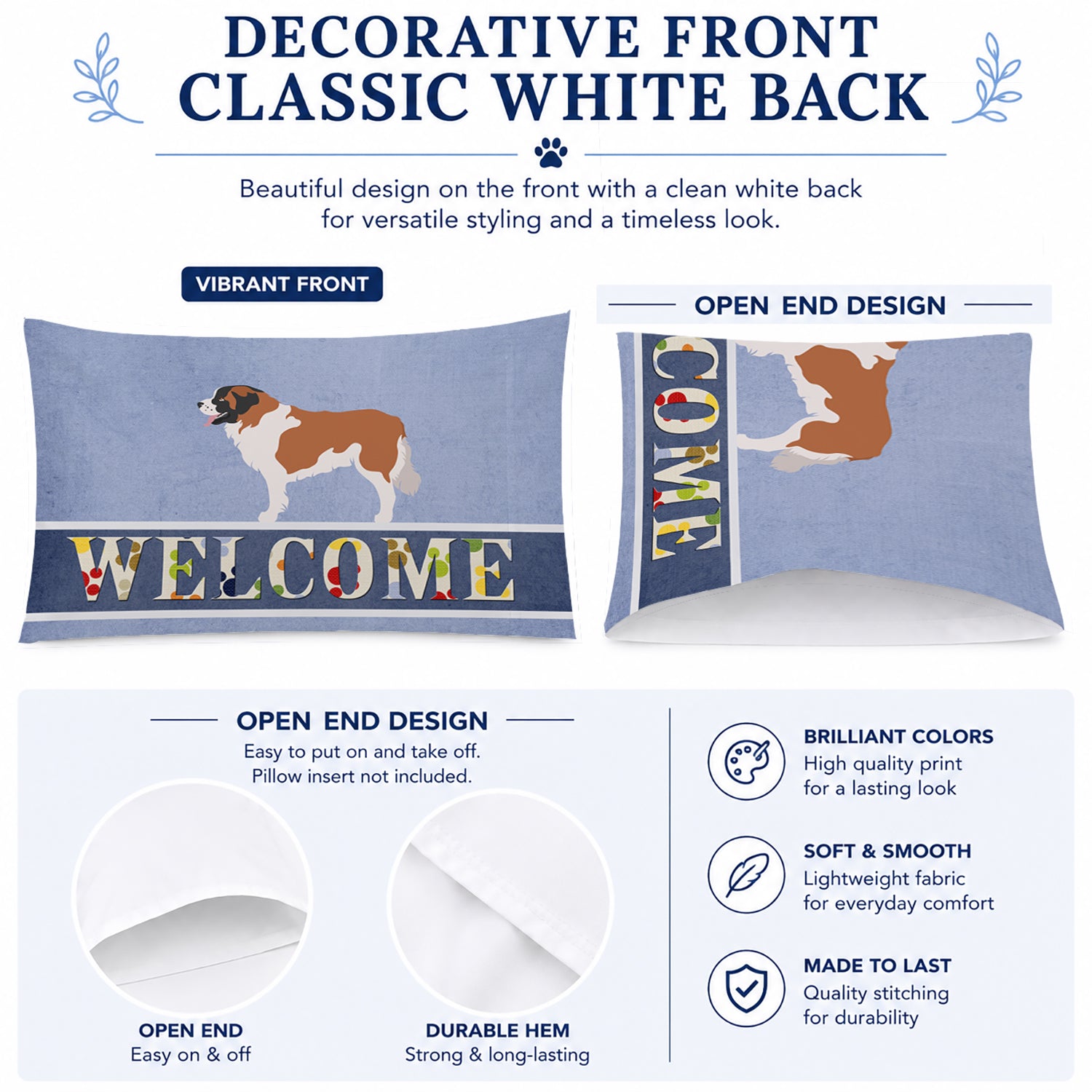 Moscow Watchdog Standard Pillowcase Lightweight Super Soft Easy Care Decorative Artwork Pillowcase, Standard