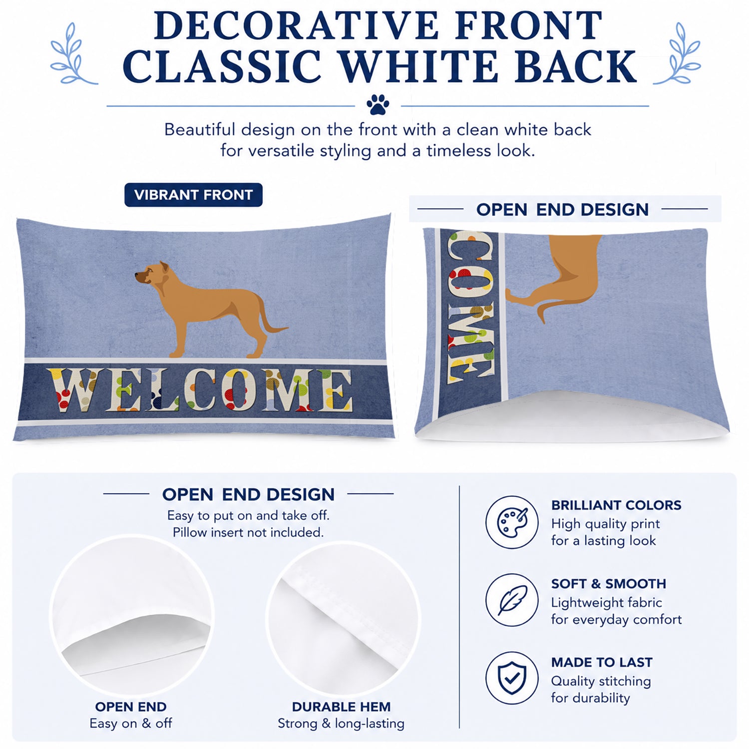 Alano Espanol Spanish Bulldog Standard Pillowcase Lightweight Super Soft Easy Care Decorative Artwork Pillowcase, Standard
