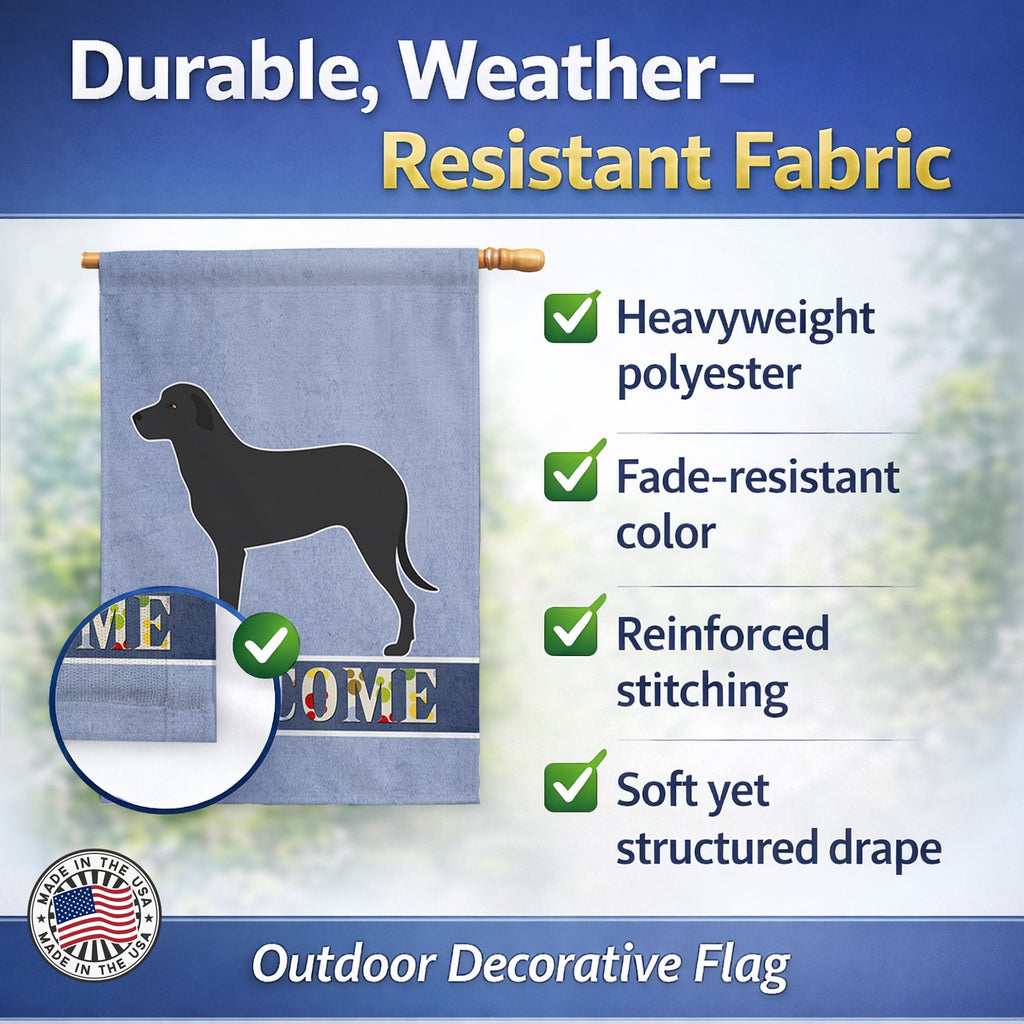 Majorca Shepherd Dog House Flag 28x40 Porch Sleeve Pole Decorative Outside Yard Banner Artwork Wall Hanging, Polyester