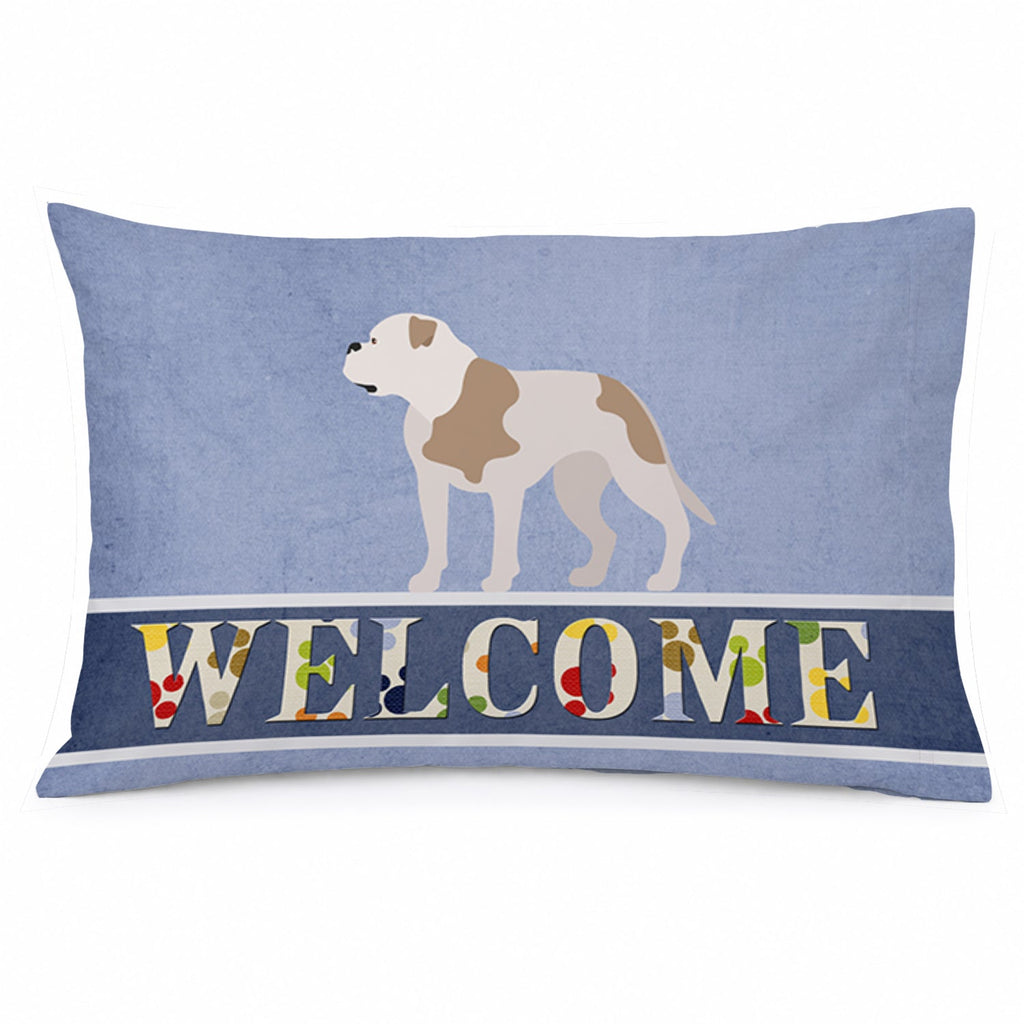 American Bulldog Welcome Standard Pillowcase Lightweight Super Soft Easy Care Decorative Artwork Pillowcase, Standard