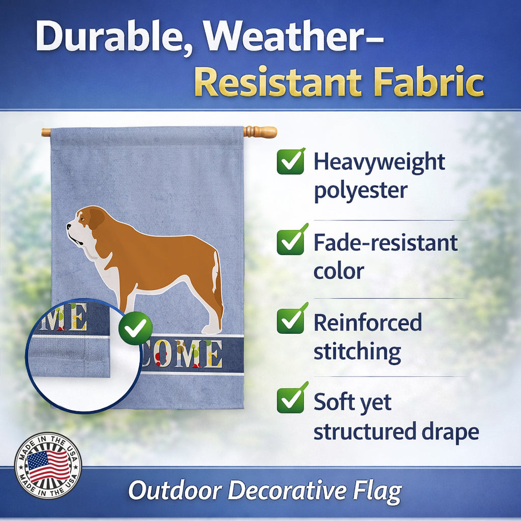 Mastin Epanol Spanish Mastiff House Flag 28x40 Porch Sleeve Pole Decorative Outside Yard Banner Artwork Wall Hanging, Polyester