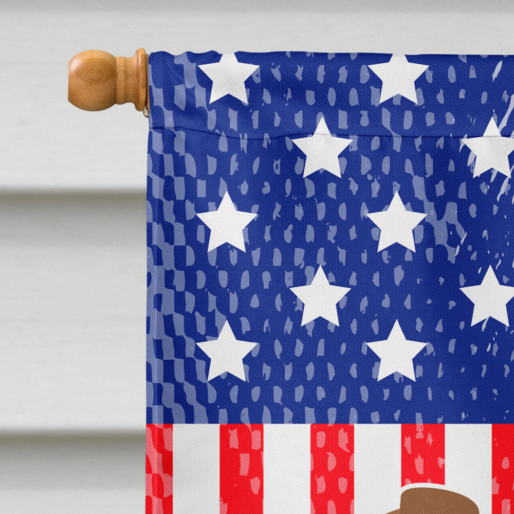 Smooth Fox Terrier American House Flag 28x40 Porch Sleeve Pole Decorative Outside Yard Banner Artwork Wall Hanging, Polyester